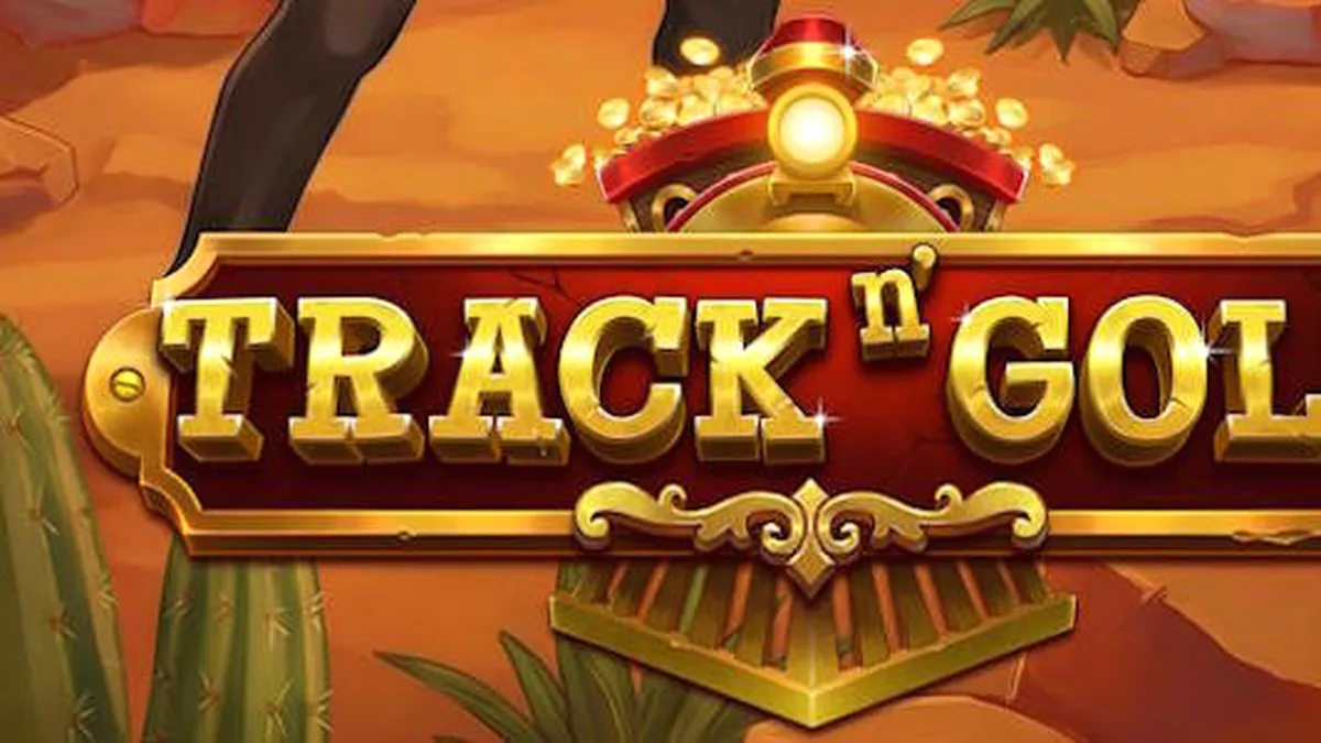 Tampilan visual kereta api klasik dalam game slot Track n’ Gold