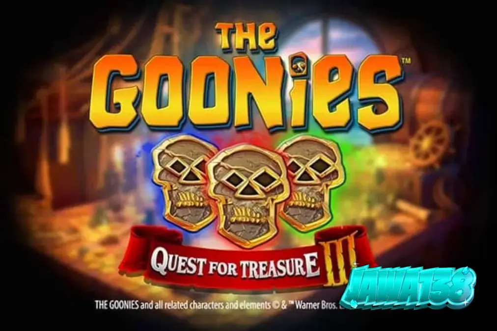 Tampilan visual slot The Goonies Quest for Treasure 3 dengan elemen petualangan bajak laut.